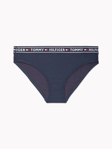 Női Tommy Hilfiger Essential Colorblock High-Derekú Bikini Bottom Úszóruhák Sötétkék | HU 416DFM